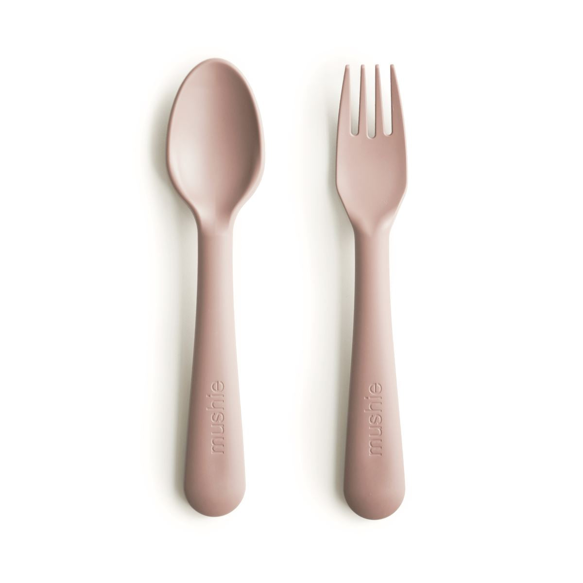Fork and Spoon Set Utensils Mushie Blush