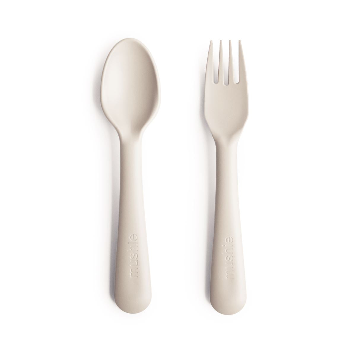 Fork and Spoon Set Utensils Mushie Ivory