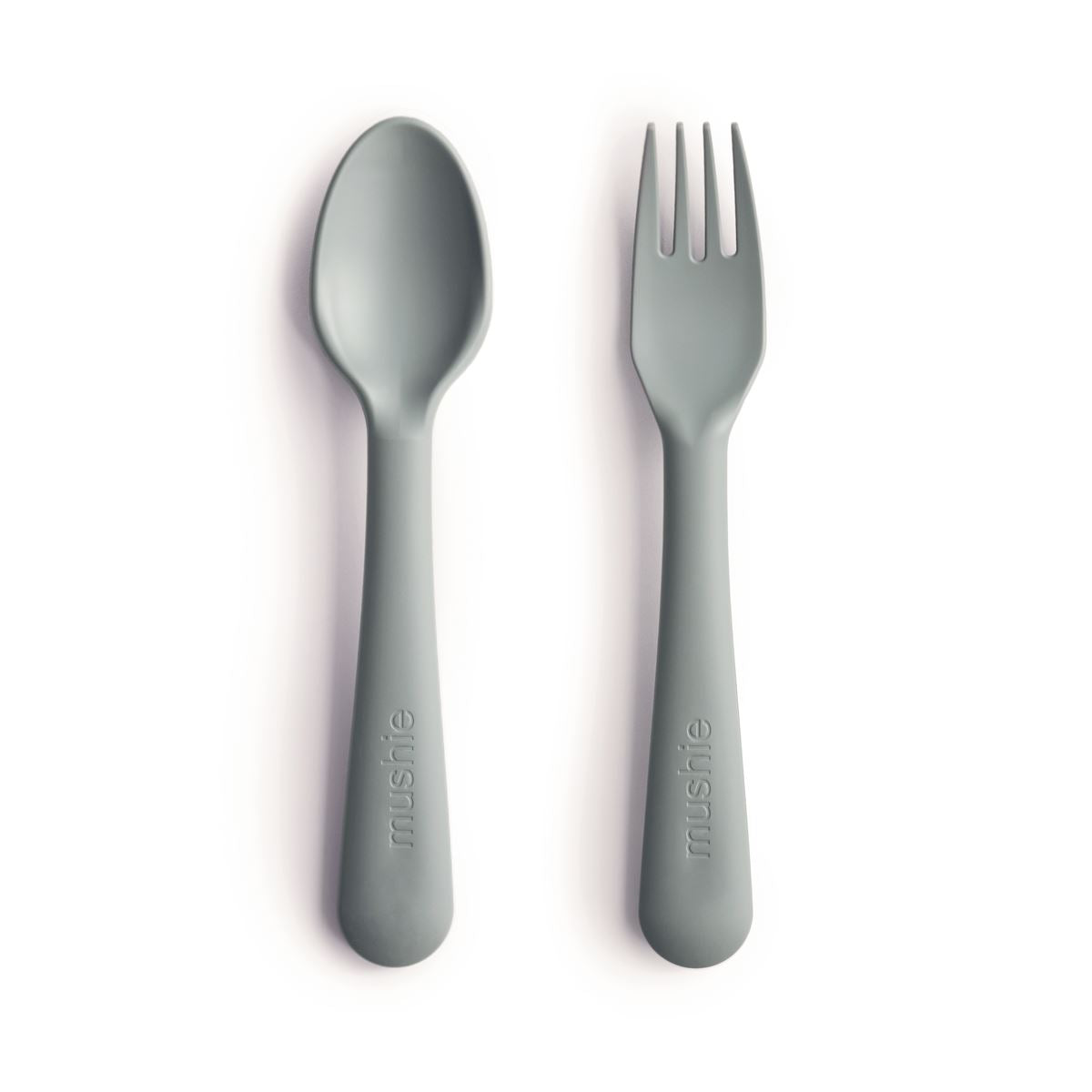 Fork and Spoon Set Utensils Mushie Sage