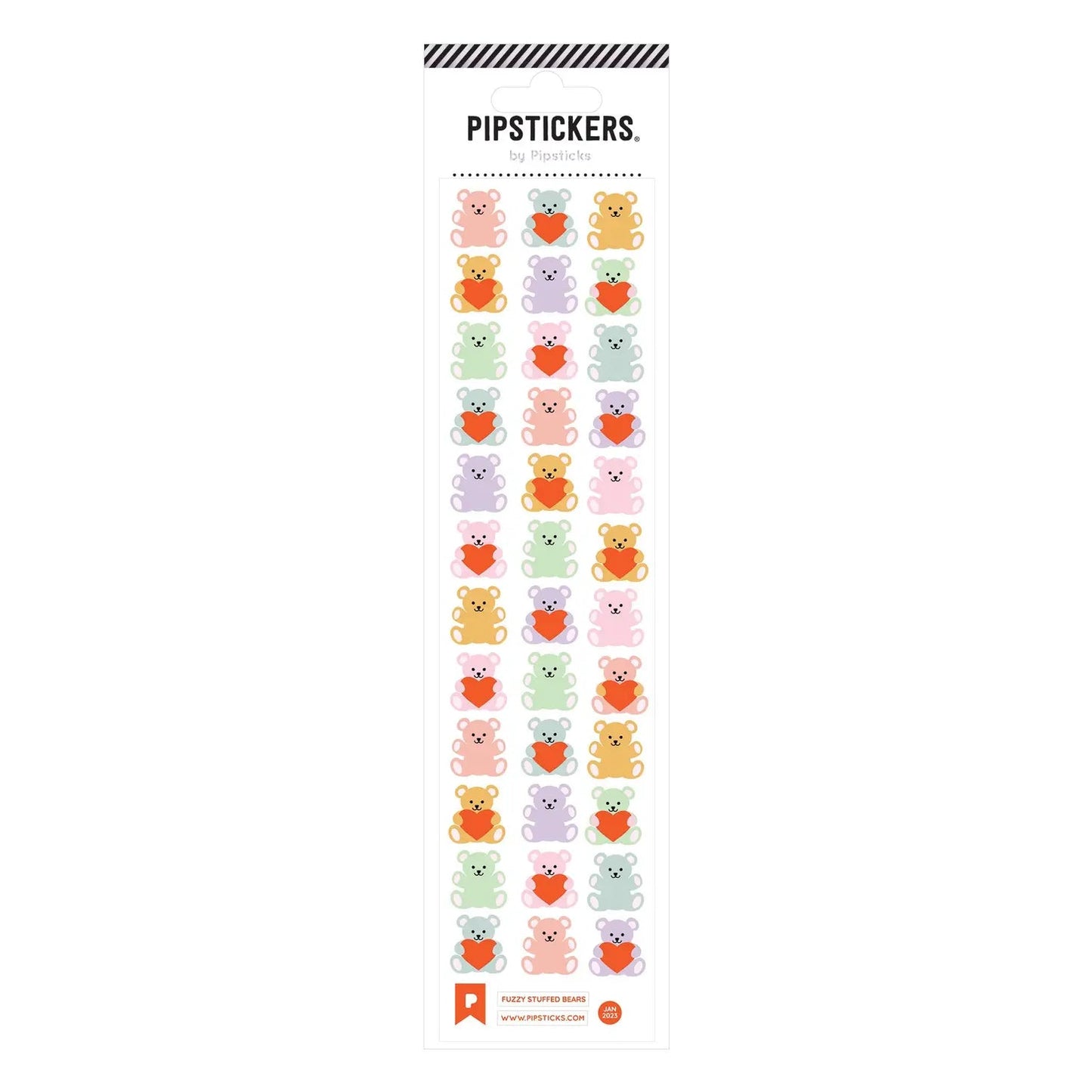 Fuzzy Stuffed Bears Sticker Sheet 196 TOYS CHILD Pipsticks