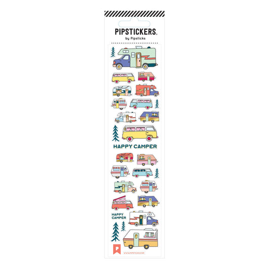 Happy Camper Sticker Sheet 192 GIFT CHILD Pipsticks