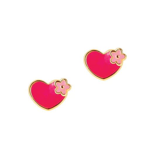 Heart & Flower Stud Earrings 110 ACCESSORIES CHILD Girl Nation