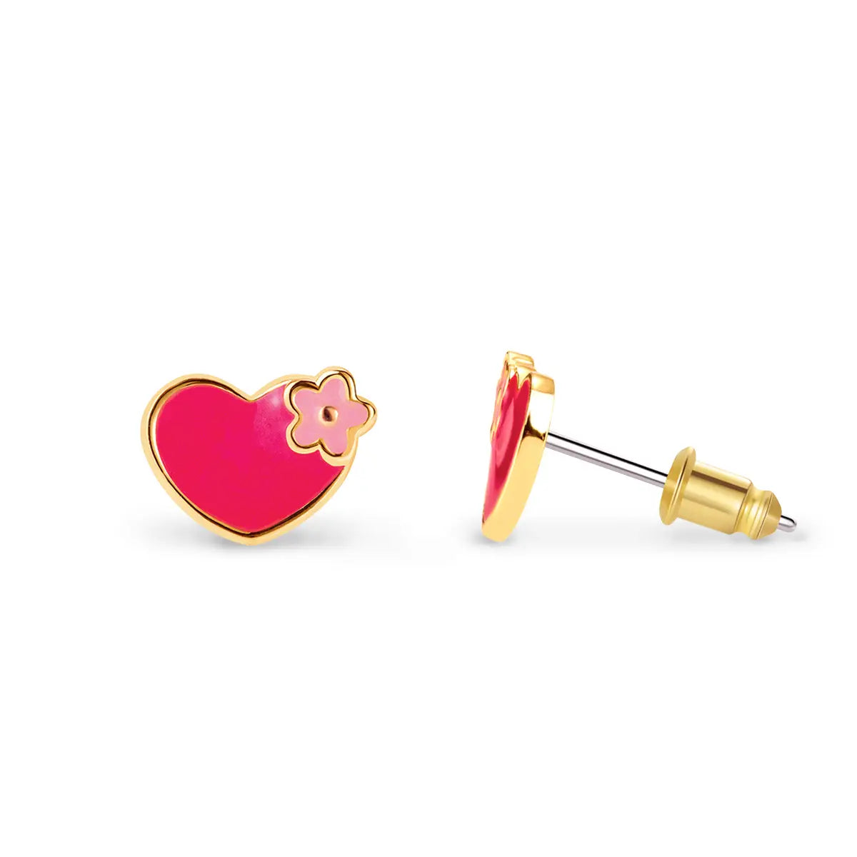 Heart & Flower Stud Earrings 110 ACCESSORIES CHILD Girl Nation