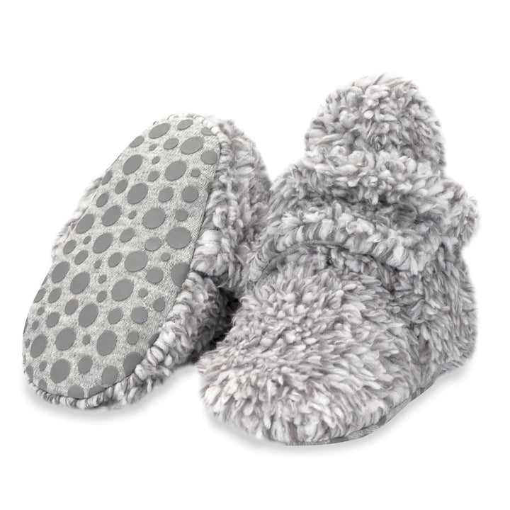 Heather Gray Furry Gripper Bootie 100 ACCESSORIES BABY Zutano 3m