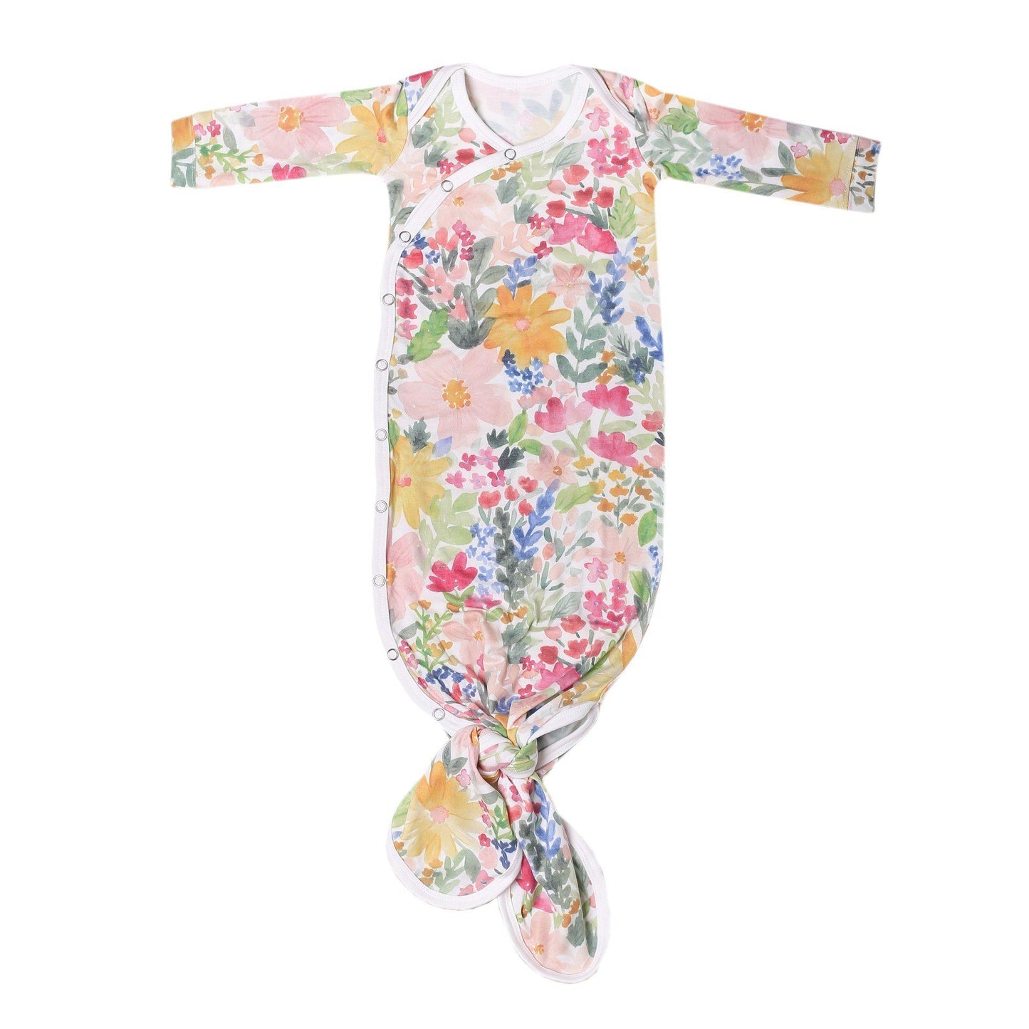 Lark Watercolor Floral Knotted Gown Gown Copper Pearl NB-3m