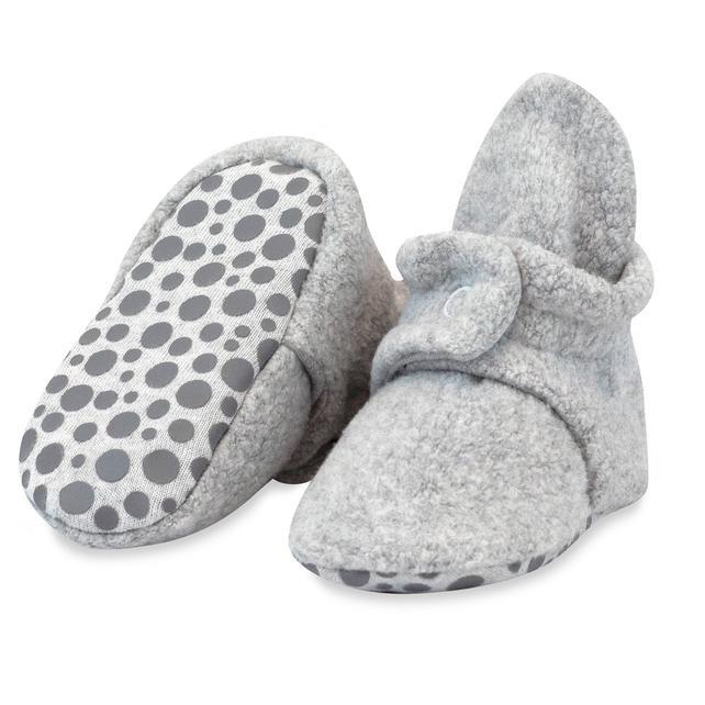 Light Grey Fleece Bootie - Pitter Patter