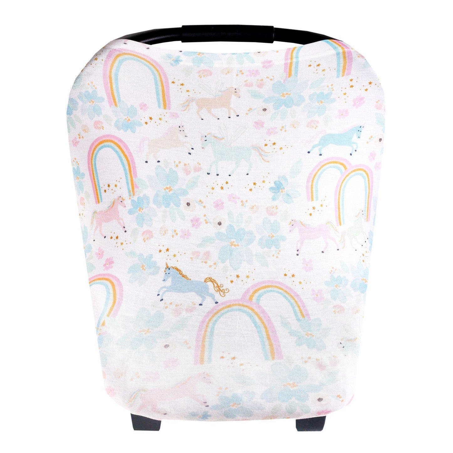Multi-Use Covers Nursing Cover Copper Pearl Whimsy (Pink Rainbow)