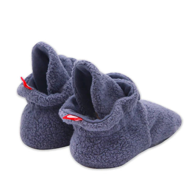 Navy Denim Fleece Bootie 100 ACCESSORIES BABY Zutano
