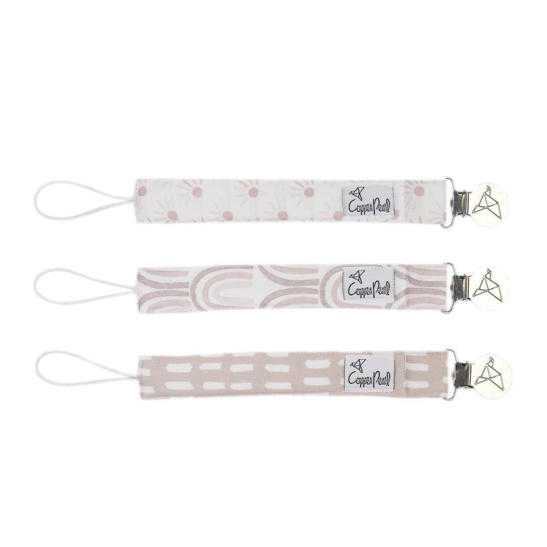Pacifier Clip Set 180 BABY GEAR Copper Pearl Bliss