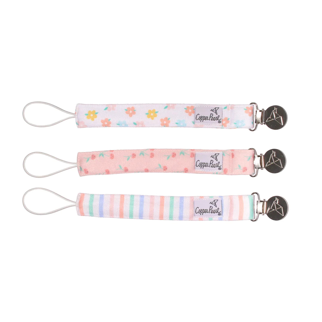 Pacifier Clip Set 180 BABY GEAR Copper Pearl Cheery