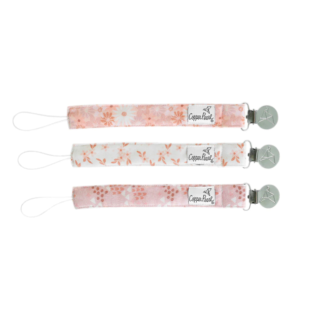 Pacifier Clip Set 180 BABY GEAR Copper Pearl Rue