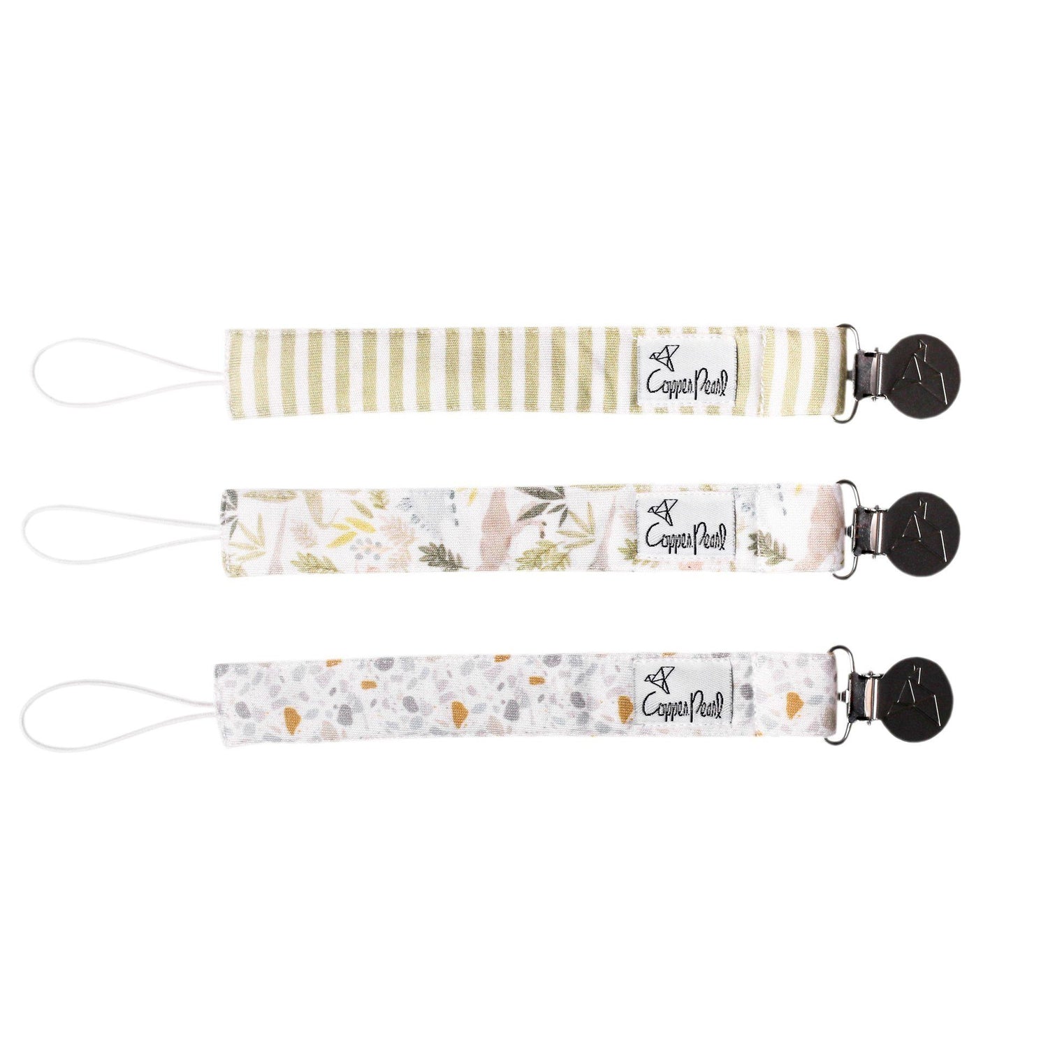 Pacifier Clip Set Pacifiers Copper Pearl Rex
