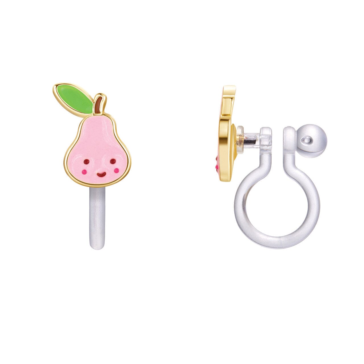 Pink Pear Earrings 110 ACCESSORIES CHILD Girl Nation Clip-On