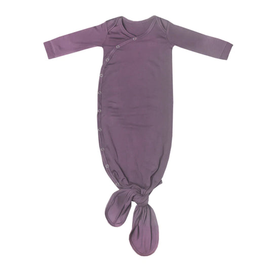 Plum Knotted Gown 120 BABY GIRLS APPAREL Copper Pearl NB-3m