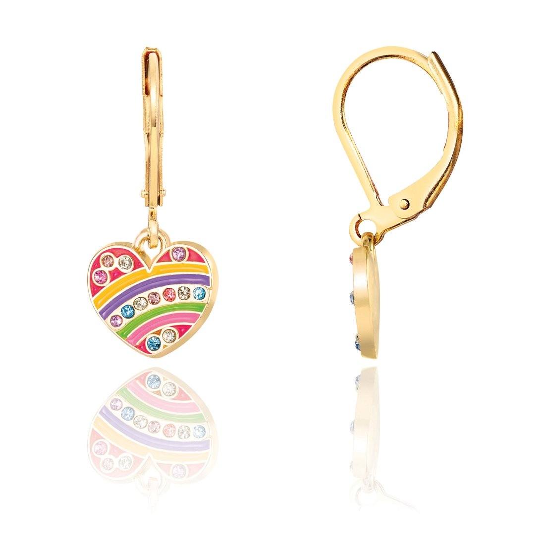Rainbow Heart Dangle Earrings 110 ACCESSORIES CHILD Girl Nation