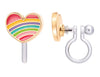 Rainbow Heart Earrings 110 ACCESSORIES CHILD Girl Nation Clip-on 