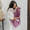 Satin Border Receiving Blanket 191 GIFT BABY Saranoni Mauve