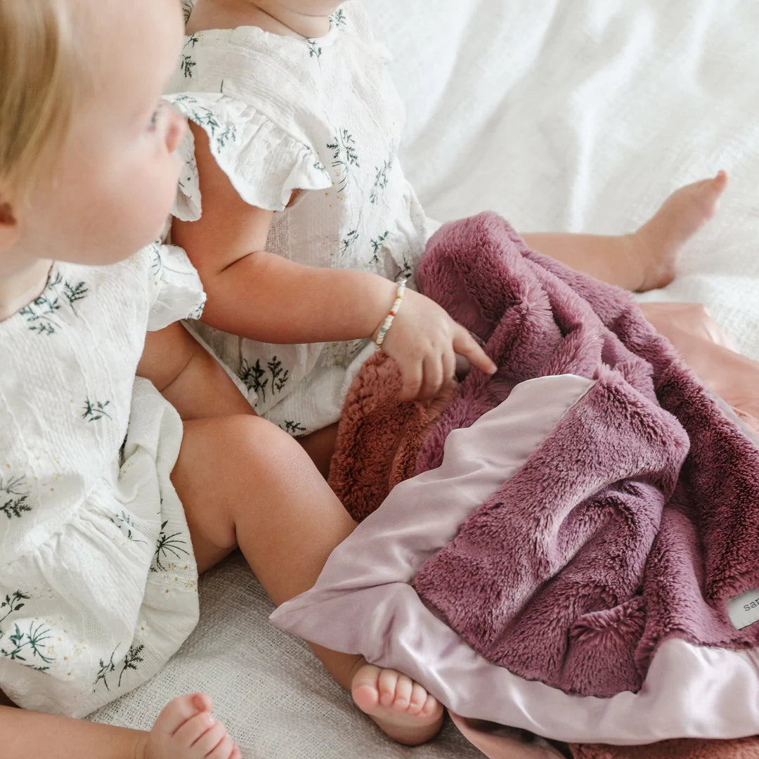 Satin Mini Blanket 191 GIFT BABY Saranoni Mauve