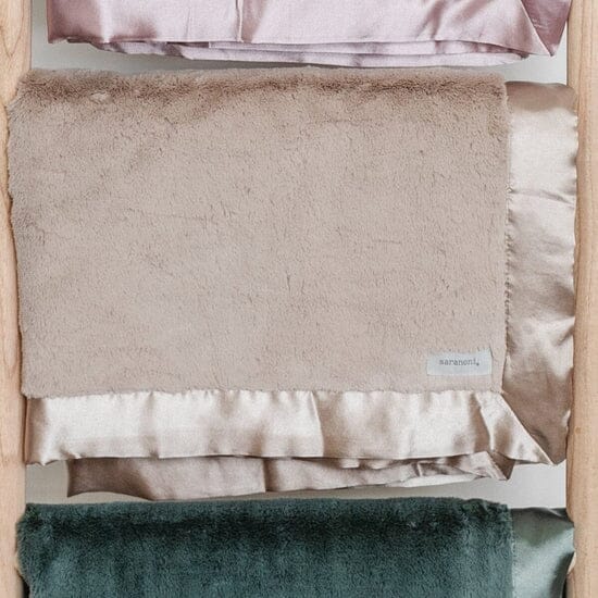 Satin Mini Blanket 191 GIFT BABY Saranoni Tan