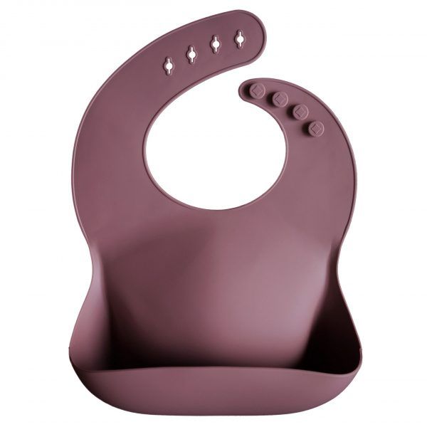 Silicone Bib 180 BABY GEAR Mushie Dusty Rose
