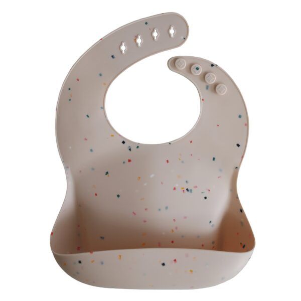 Silicone Bib 180 BABY GEAR Mushie Vanilla Confetti