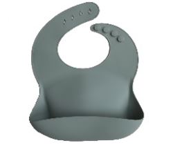 Silicone Bib Bibs Mushie Cambridge Blue