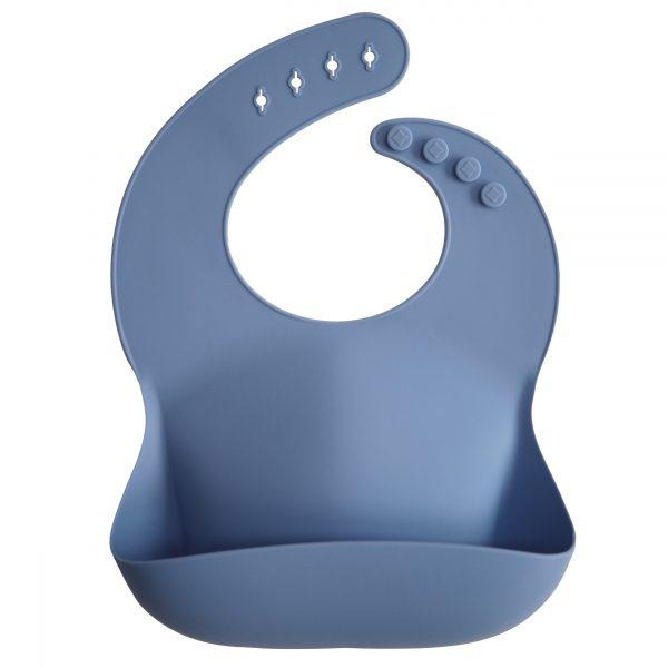 Silicone Bib Bibs Mushie Powder Blue