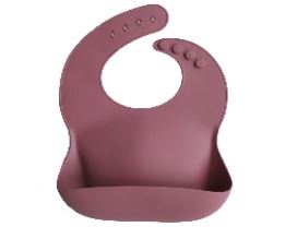 Silicone Bib Bibs Mushie Rose