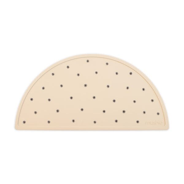 Silicone Place Mat 180 BABY GEAR Mushie Black Daisy