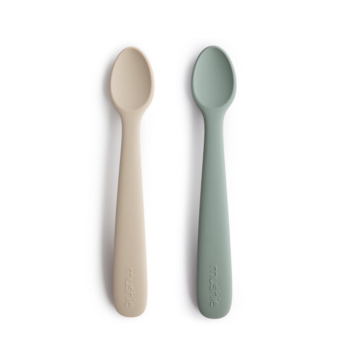 Silicone Spoons Utensils Mushie Blue/Sand