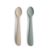Silicone Spoons Utensils Mushie Blue/Sand