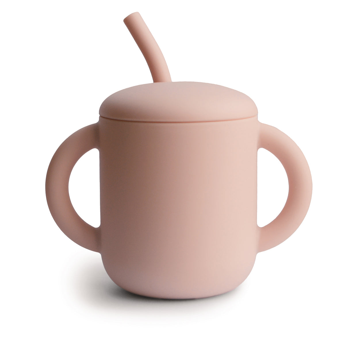 Silicone Training Cup + Straw 180 BABY GEAR Mushie Blush
