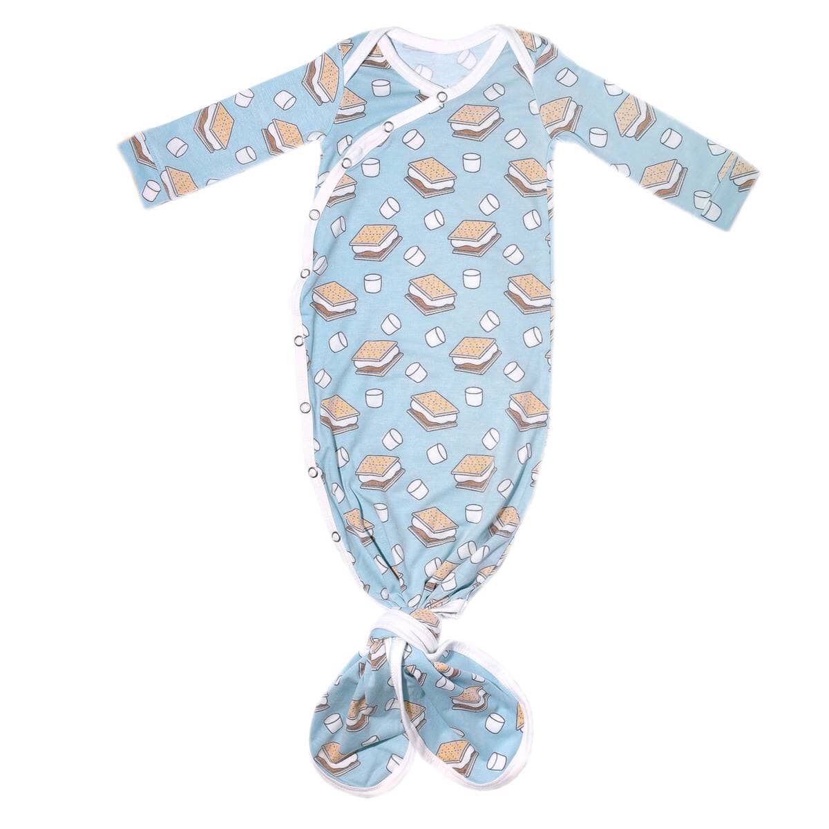 S'mores Knotted Gown 130 BABY BOYS/NEUTRAL APPAREL Copper Pearl NB-3m