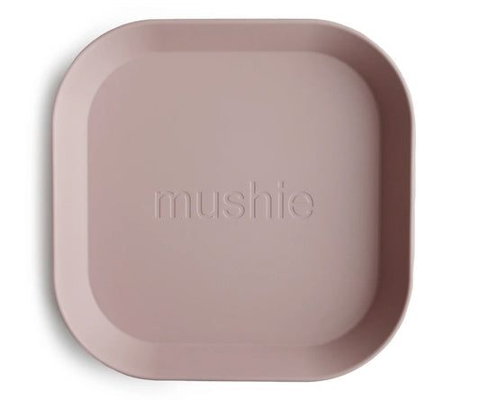 Square Plates- 2 Pack Plates Mushie Blush