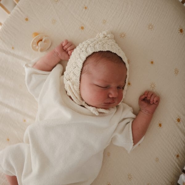 Sun Muslin Crib Sheet 180 BABY GEAR Mushie