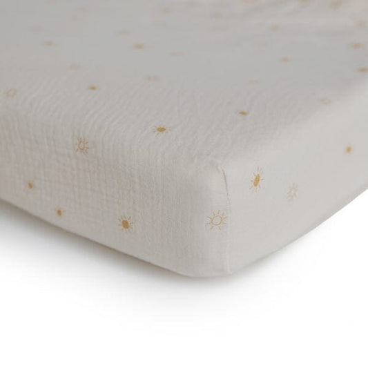 Sun Muslin Crib Sheet 180 BABY GEAR Mushie