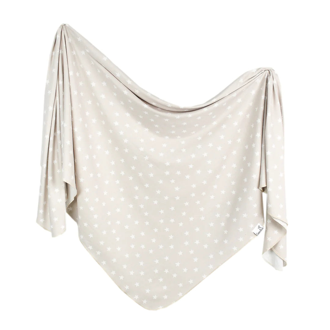 Swaddle Blanket 180 BABY GEAR Copper Pearl Twinkle (White Stars)