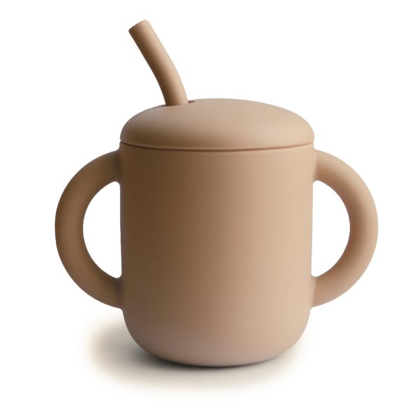 Training Cup + Straw 180 BABY GEAR Mushie Natural