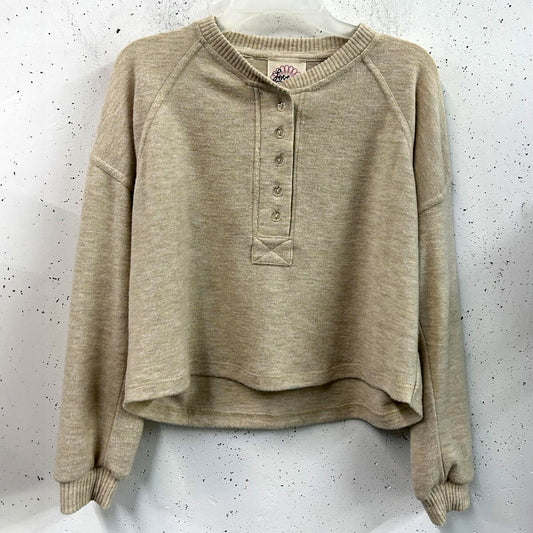 Soft Tan Slouch Sweater