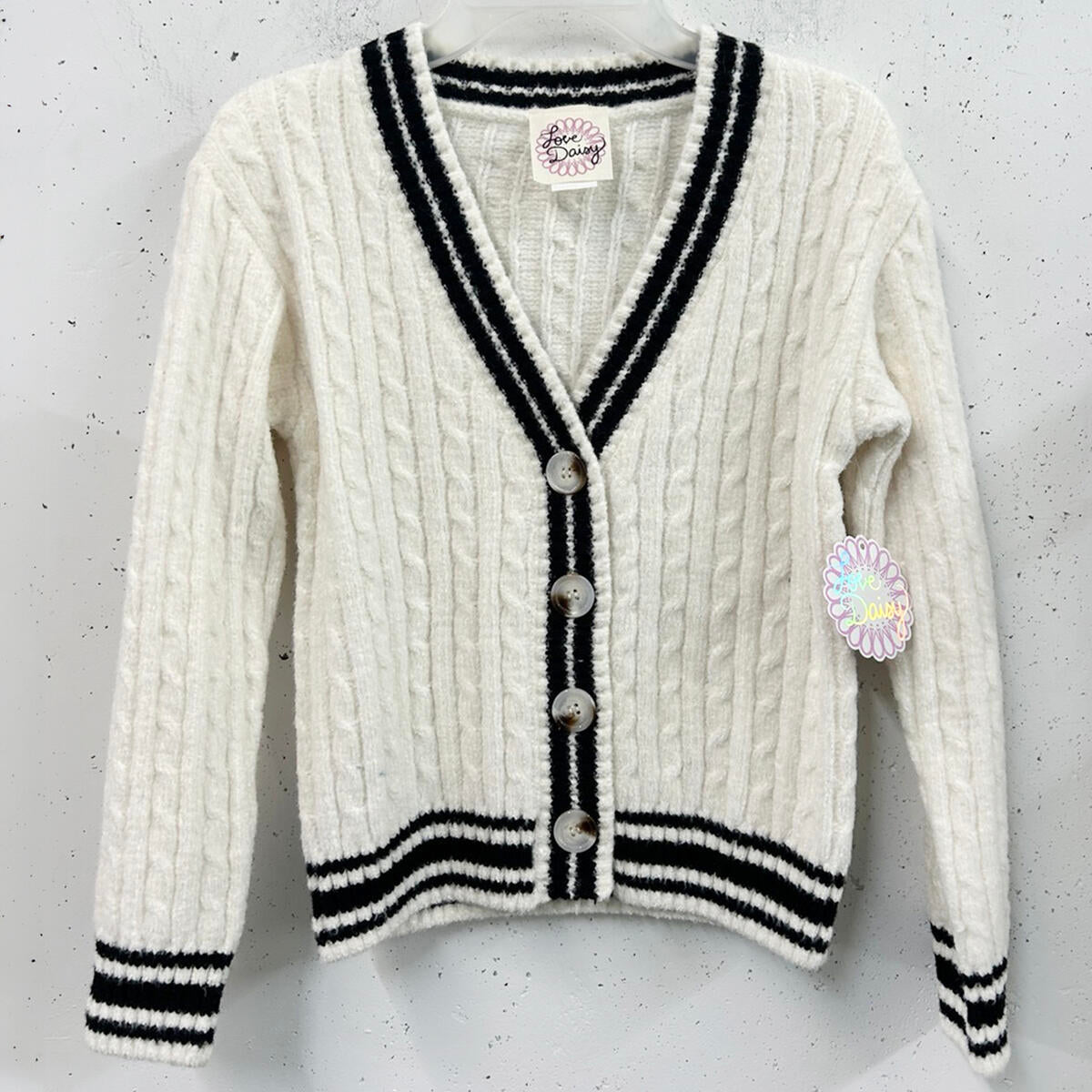 White/Black Cardigan