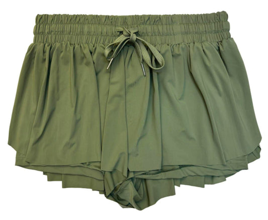 Olive Green Fly Away Shorts