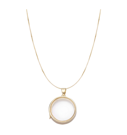 Floating Circle Locket Necklace