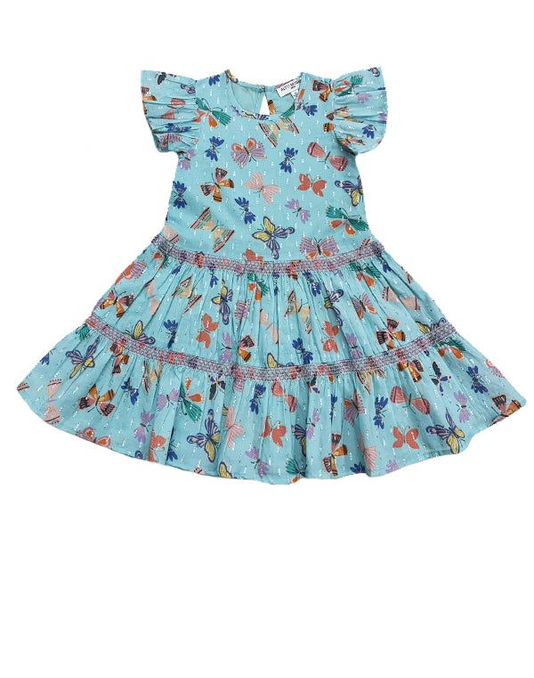 Aqua Butterfly Twirl Dress