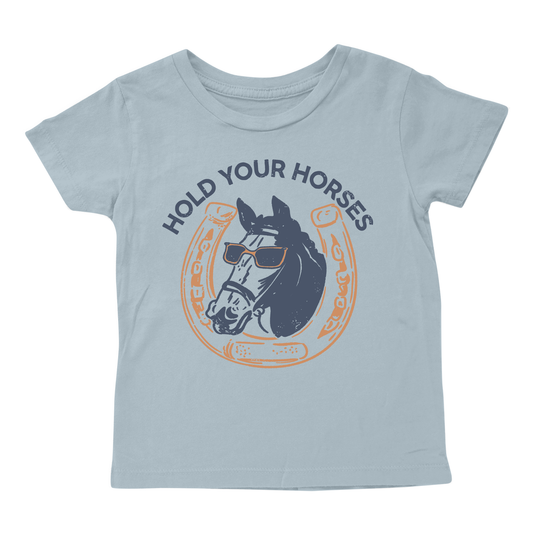 Hold Your Horses Blue Tee