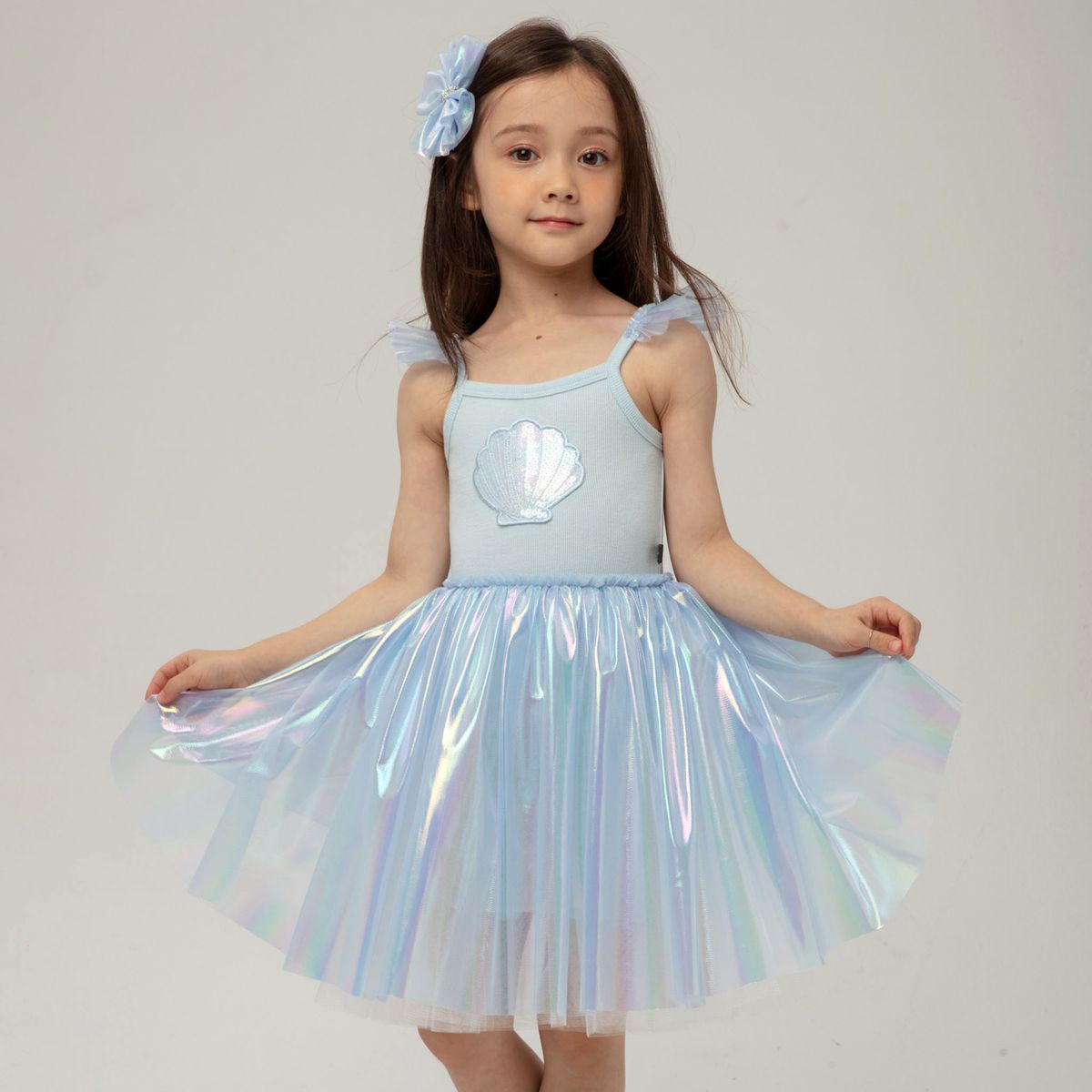 Blue Lily Shell Tutu Dress