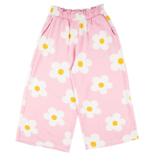 Pink Daisies Wide Leg Pants