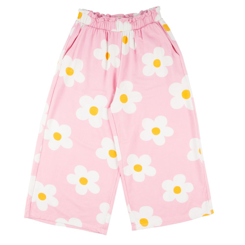 Pink Daisies Wide Leg Pants