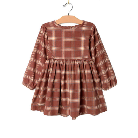 Rust Plaid Flannel Dress