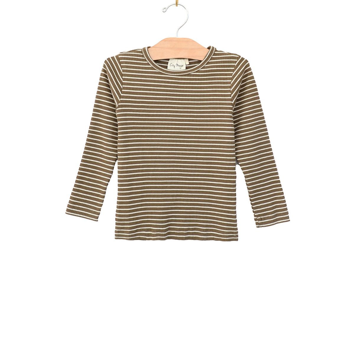 Olive Stripe Modal Top