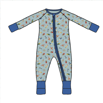 Transportation Zip Convertible Romper